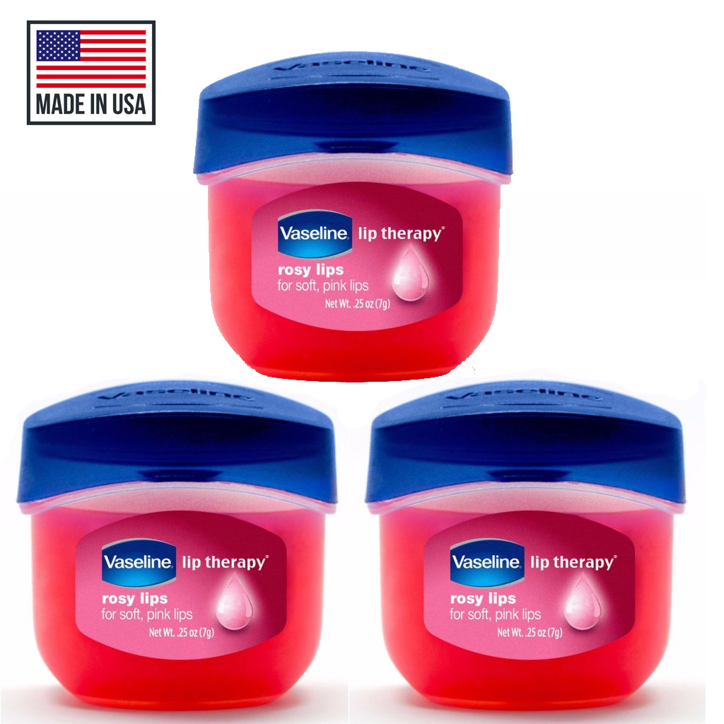 Combo 3 Son Dưỡng Môi Hồng Xinh Vaseline Lip Therapy Rosy Lip (7g)