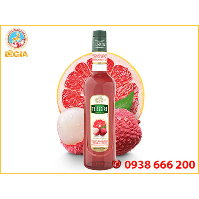 Siro TEISSEIRE Bưởi Hồng Vải 700ml (PINKGRAPEFRUIT LYCHEE SYRUP)