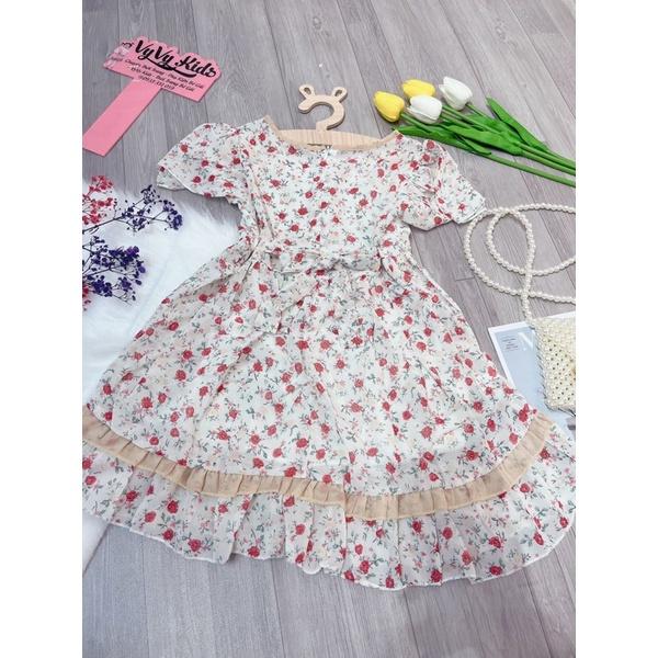 Đầm bé gái, váy bé gái hoa tiểu thư VyVy Kids Fashion