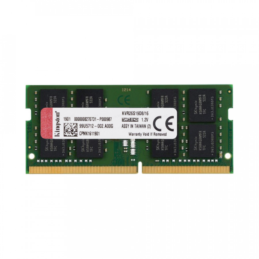 Ram laptop Kingston DDR4 16GB (1x16GB) Bus 2666Mhz SODIMM KVR26S19D8/16 - Hàng Chính Hãng