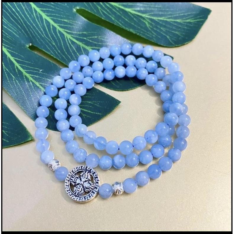 Vòng Đeo Tay Đá Aquamarine Kết Hợp Phụ Kiện Bao Đẹp