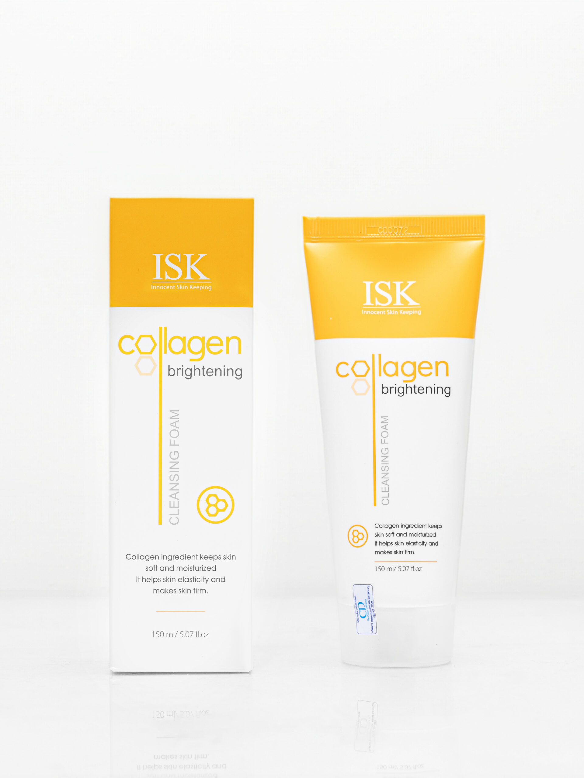 Sữa rửa mặt Collagen ISK sạch bã nhờn, nâng cơ và săn chắc da ISK Collagen Brightening Cleansing Foarm 150ml