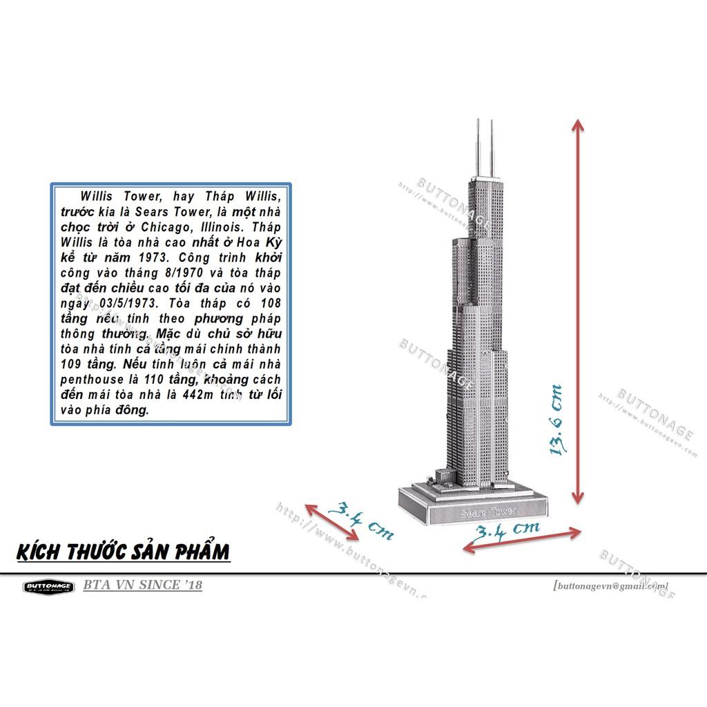 Mô Hình Lắp Ráp 3d Tháp Willis - Chicago