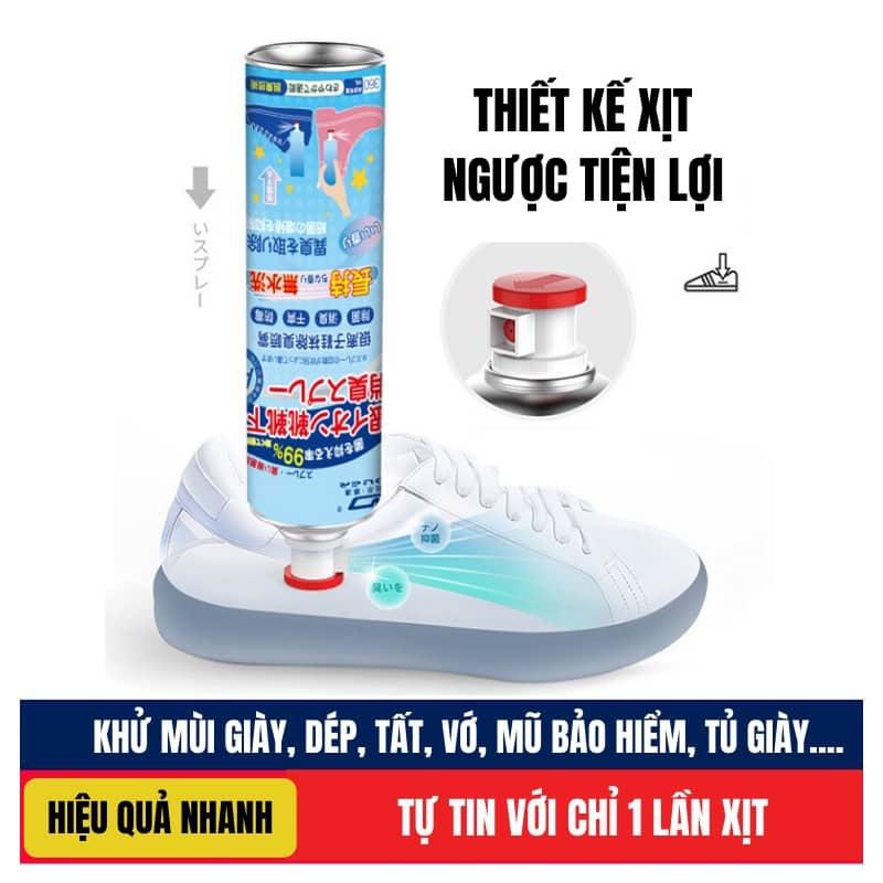 Bình Xịt Khử Mùi Hôi Chân Nhật Bản Công Nghệ Nano Bạc AG+ Mùi Dịu Nhẹ HKD72