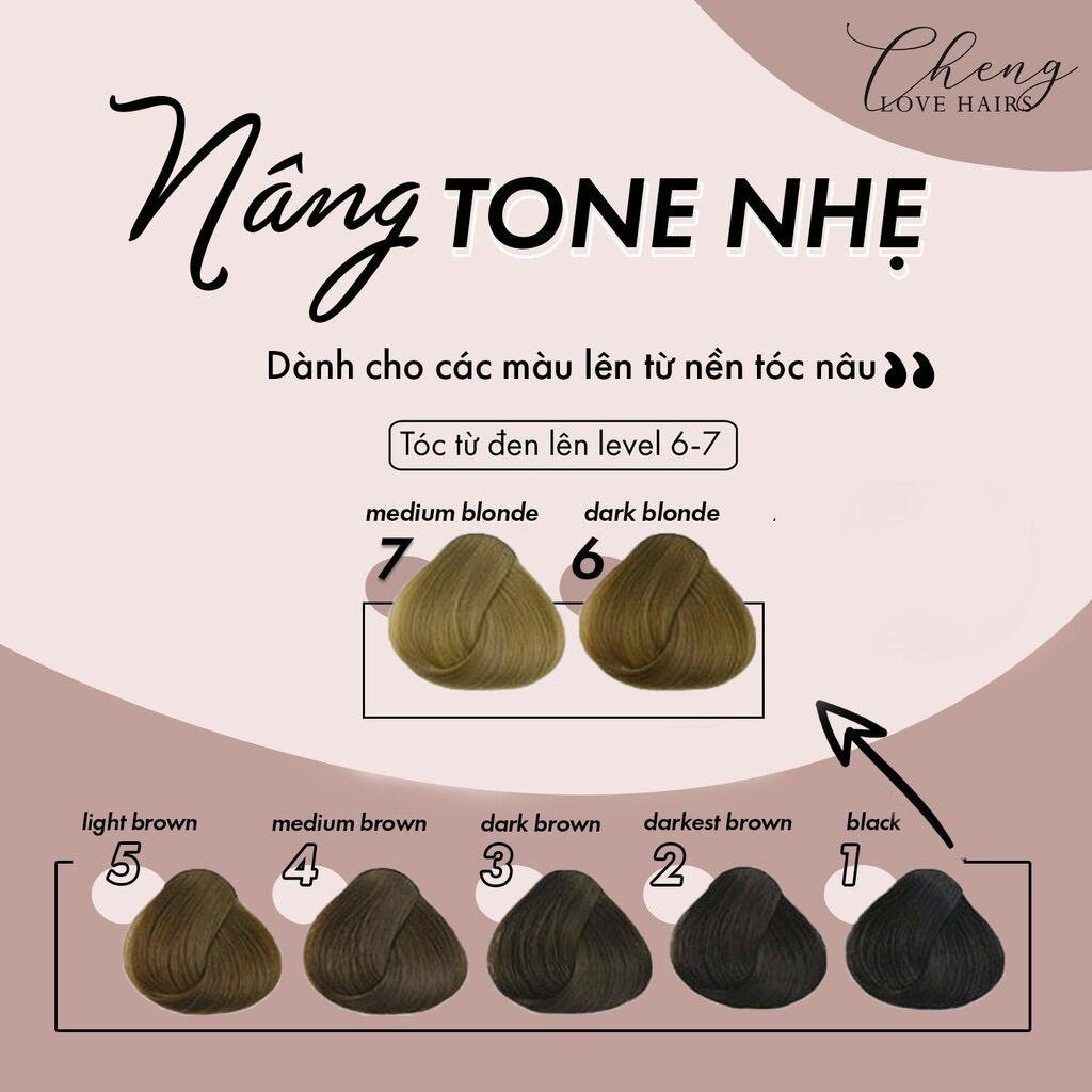 NÂNG TONE TÓC  Giúp nhuộm chuẩn các màu nền sáng - MT
