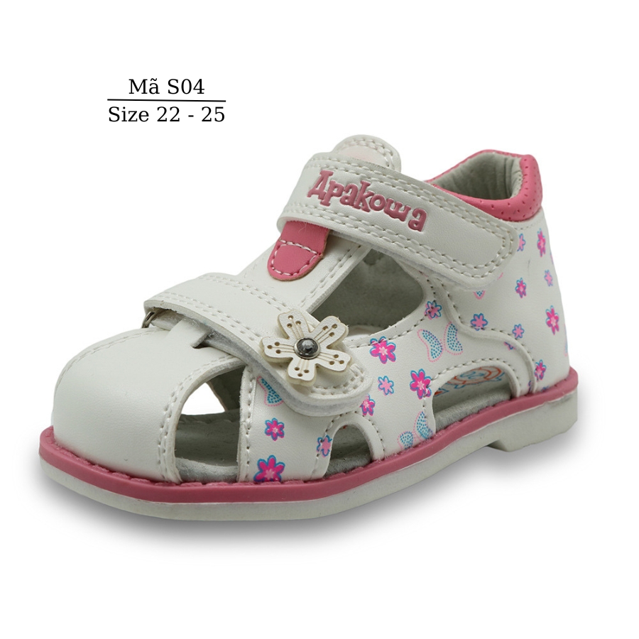 Giày Sandal Chỉnh Hình Y Khoa Hỗ Trợ Bàn Chân Bẹt Apakowa Cho Bé Trai Gái 1 - 3 tuổi NHÍM SHOP S04