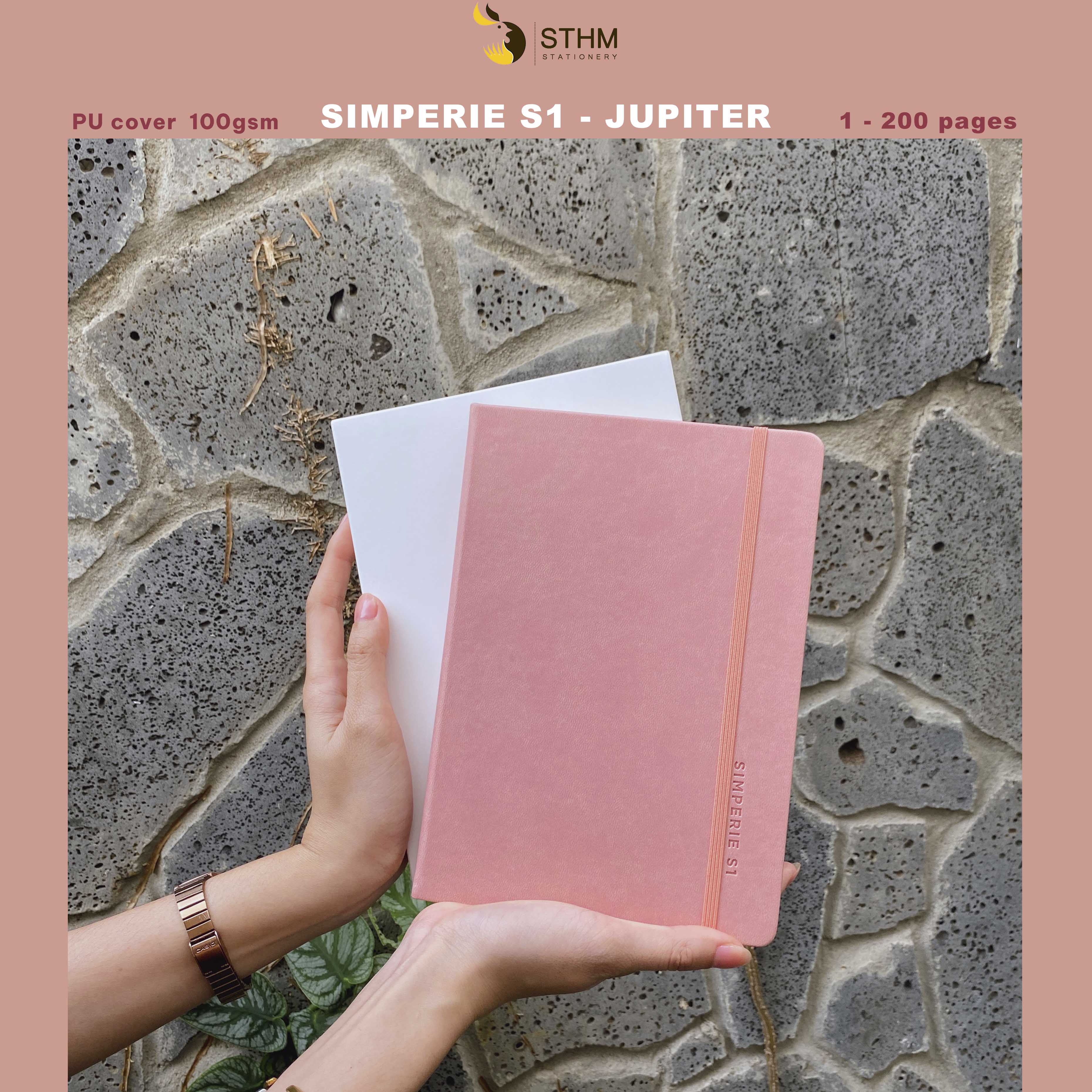 SIMPERIE S1 - Sổ tay bìa cứng da PU - 200 trang có đánh số -  Line và Dot - kem 100gsm - [STHM stationery]  - S1 - Neptune - Dot