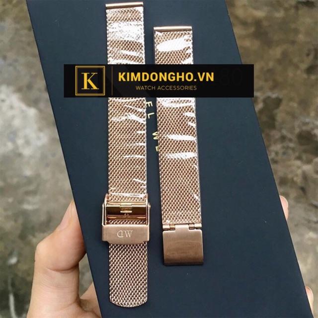 (TẶNG KÈM DỤNG CỤ THAY DÂY VÀ CHỐT) Dây đồng hồ lưới thép DW không gỉ case 32mm, 36mm, 40mm