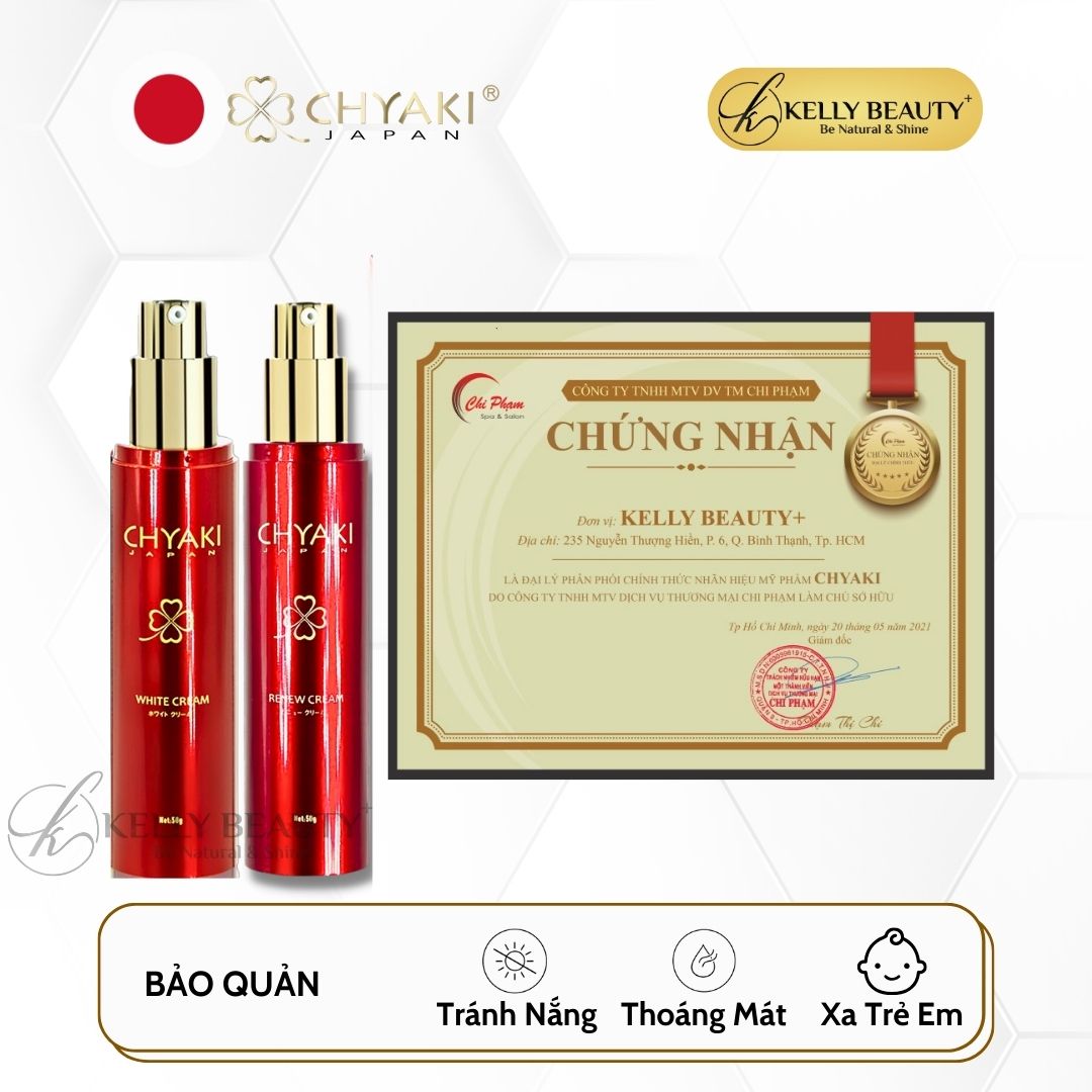 Kem Dưỡng Sáng và Chống Lão Hóa Da Chyaki White Cream Renew Cream | Kelly Beauty