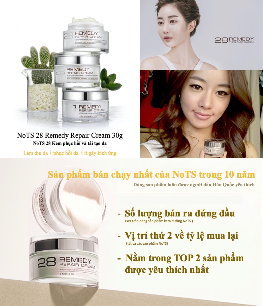 KEM DƯỠNG DA NOTS 28 REMEDY REPAIR CREAM