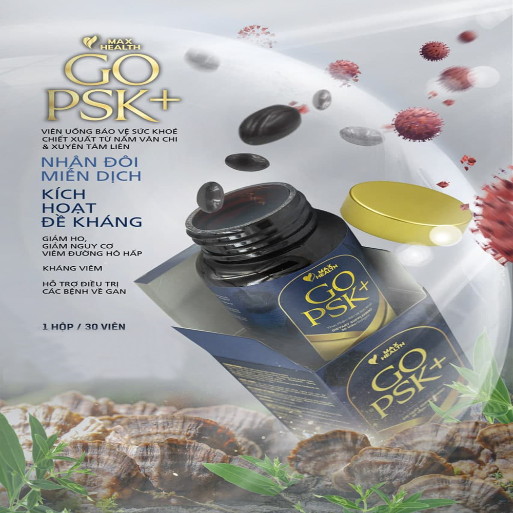 Viên Uống Hỗ Trợ Tăng Cường Sức Đề Kháng GO PSK+ Max Health