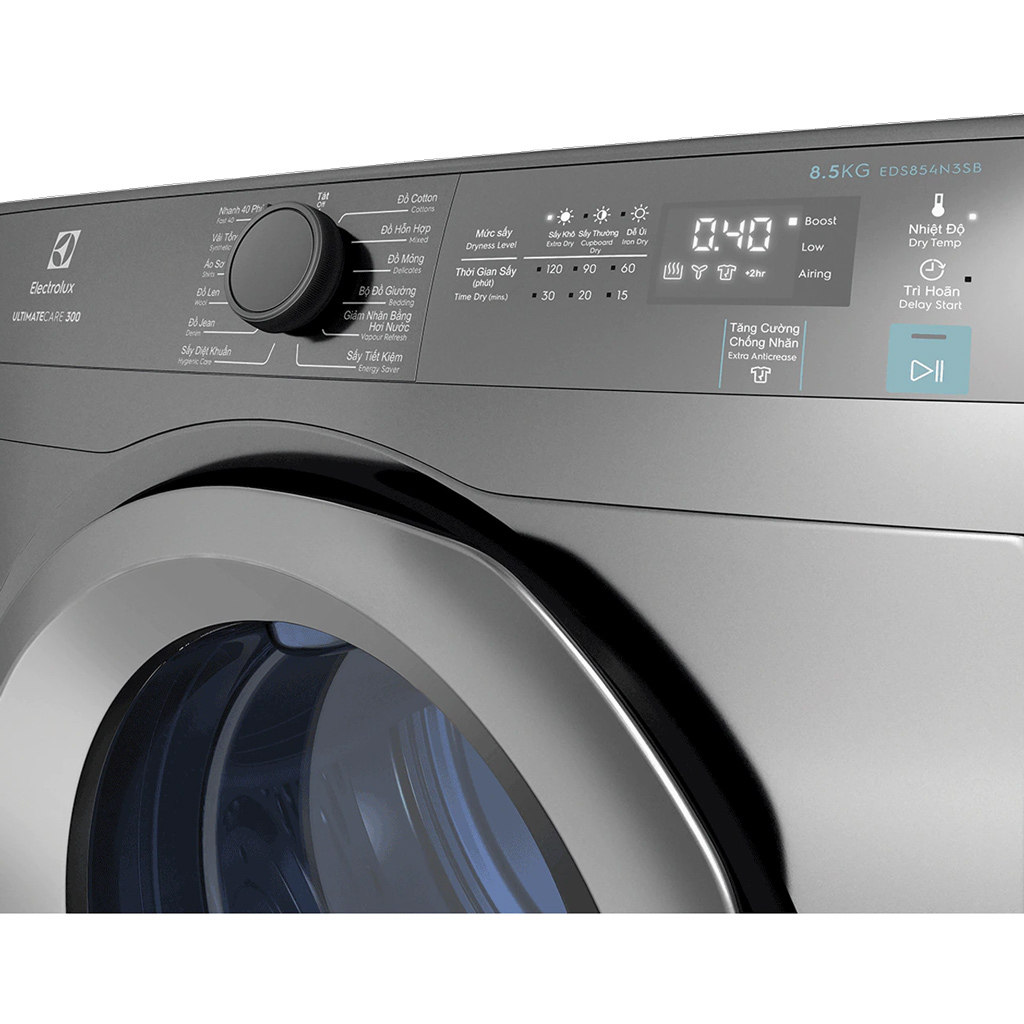 Hình ảnh Máy sấy quần áo Electrolux 8.5 kg EDS854N3SB - Hàng chính hãng [Giao hàng HCM/HN]