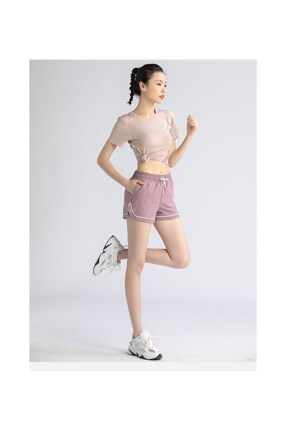 Quần short chạy bộ thể dục quần tập gym quần thể thao nữ nhanh khô chất liệu đẹp mã YJDKSW