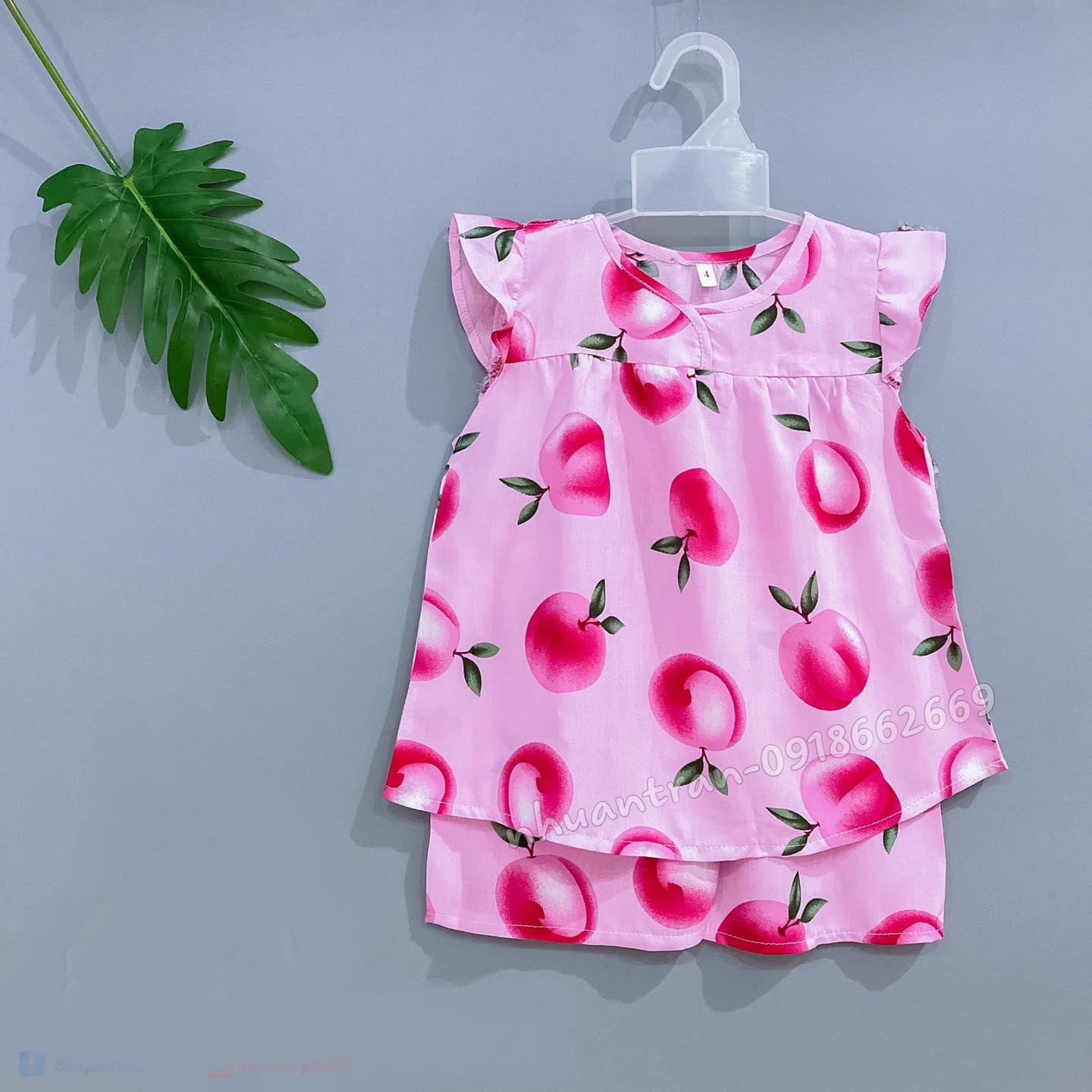 Bộ bé gái , vải lanh loại 1 size cho bé 5-20 kg