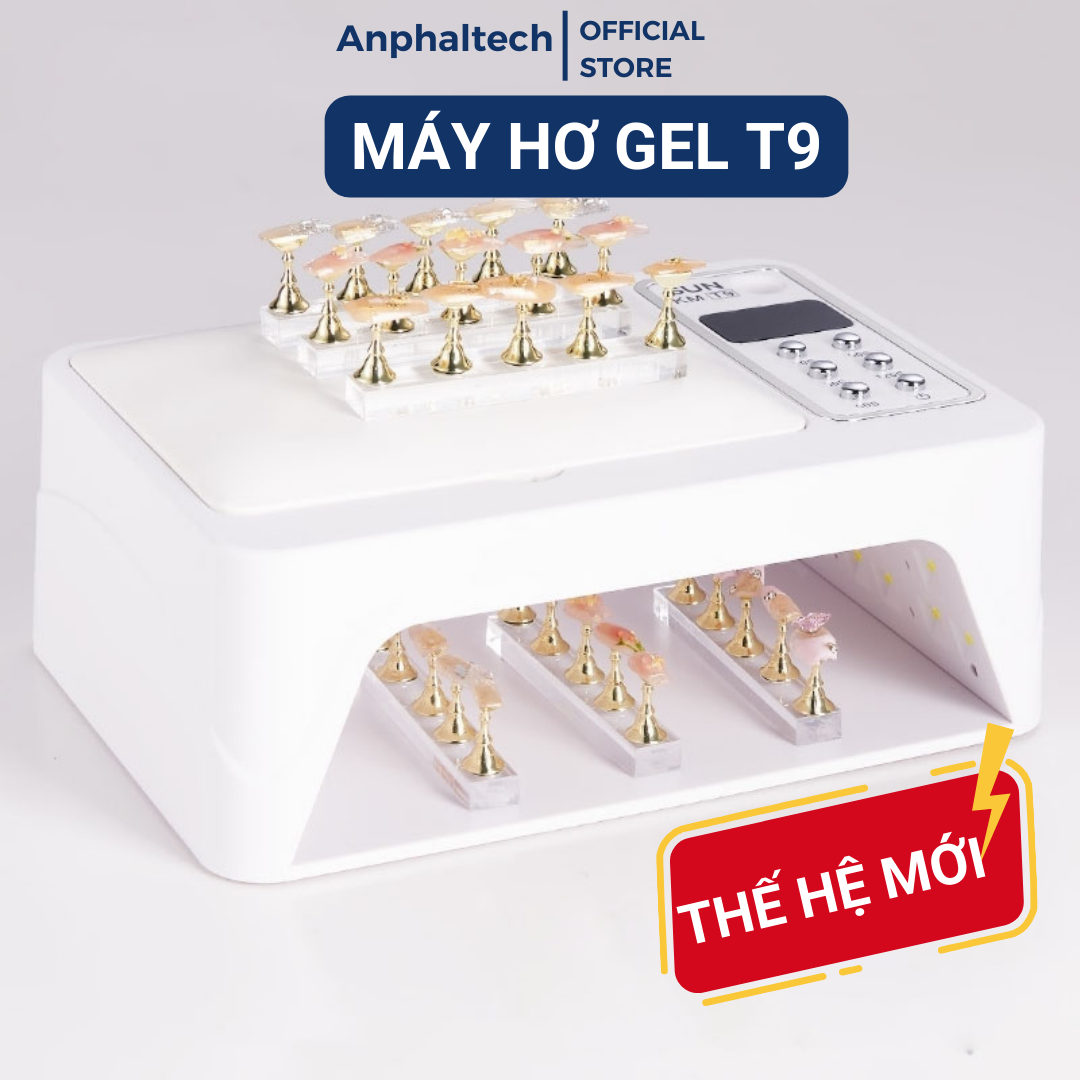 Máy Hơ Nail SUN T9, 78 Bóng LED/UV 96W, Máy Hơ Gel, Máy Hơ Móng Tay, Đèn Hơ Móng Khoang Rộng, Có Bệ Tì Tay