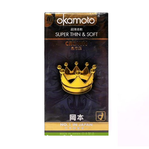 Okamoto Crown - Bao Cao Su Siêu Mỏng - Ôm Khít - Mềm Mại - Xuất Xứ Nhật Bản
