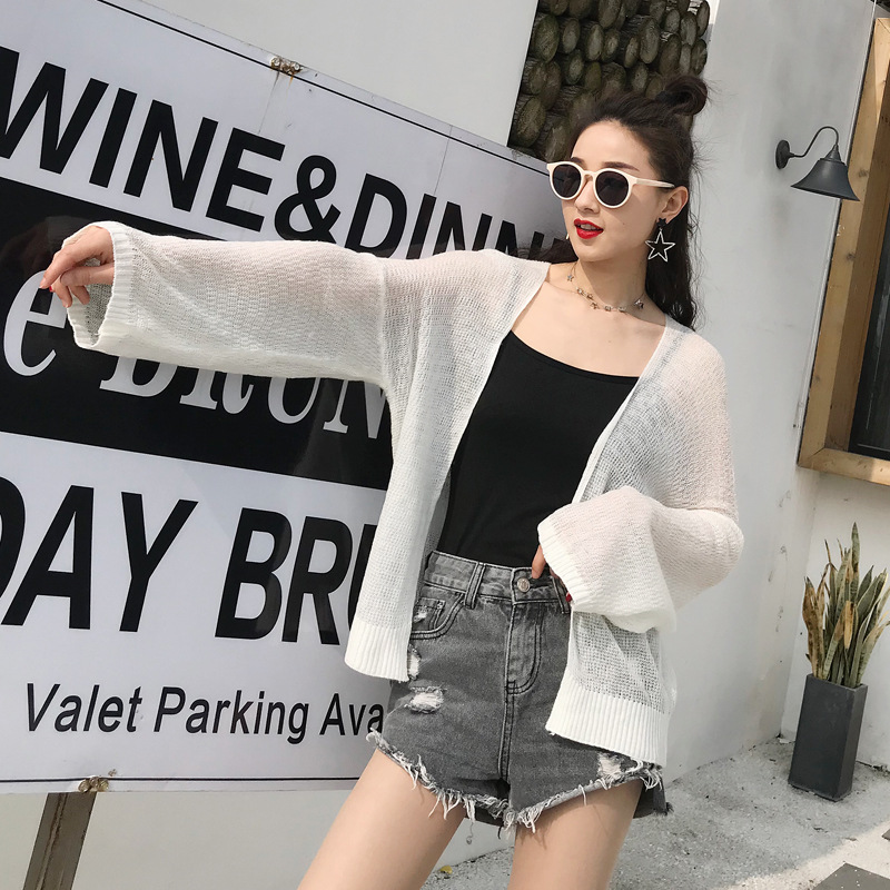 Áo Choàng Cardigan Len Dệt Kim Mùa Hè Loại Tốt