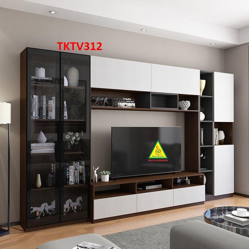 Tủ kệ tivi trang trí phong cách hiện đại TKTV312 - Nội thất lắp ráp Viendong adv