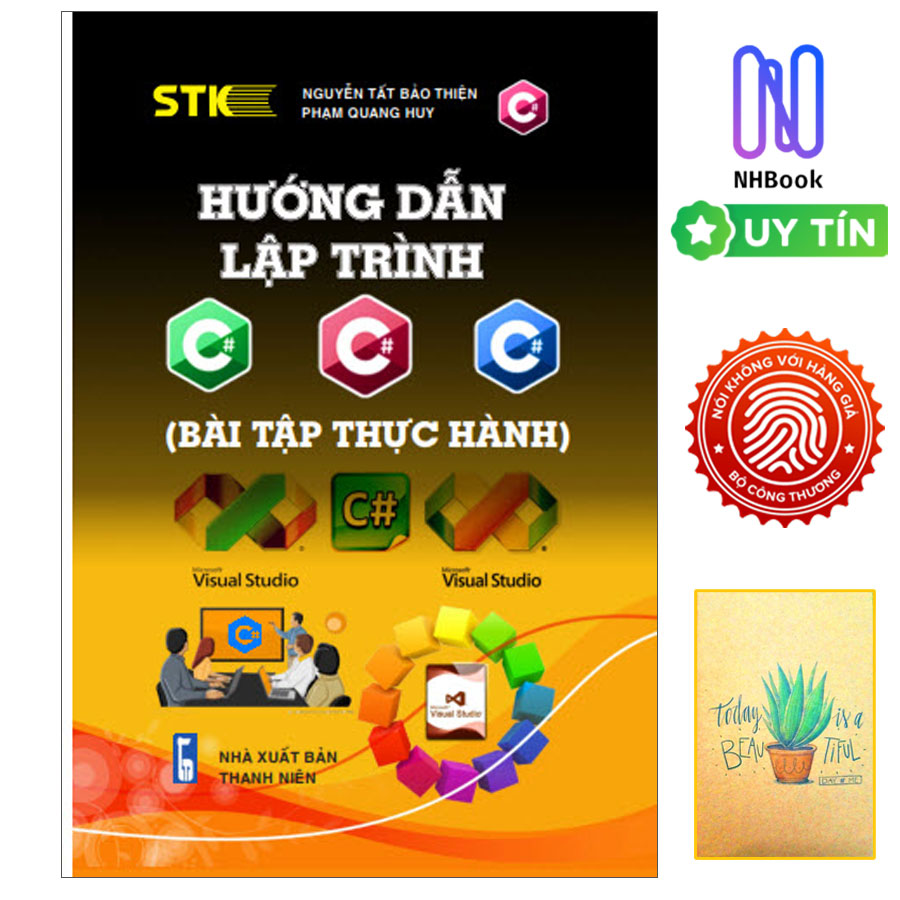 Sách Tin Học- Hướng Dẫn Lập Trình C# ( Bài Tập Thực Hành )- Bìa mềm - STK- Tặng Sổ Tay Xương Rồng