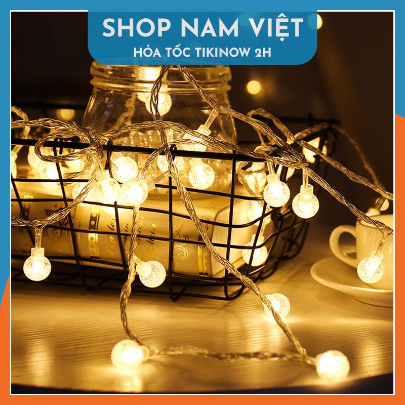 Dây Đèn LED Trang Trí Bóng Tròn (Pin / USB / Cắm Điện) - Chính Hãng NAVIVU