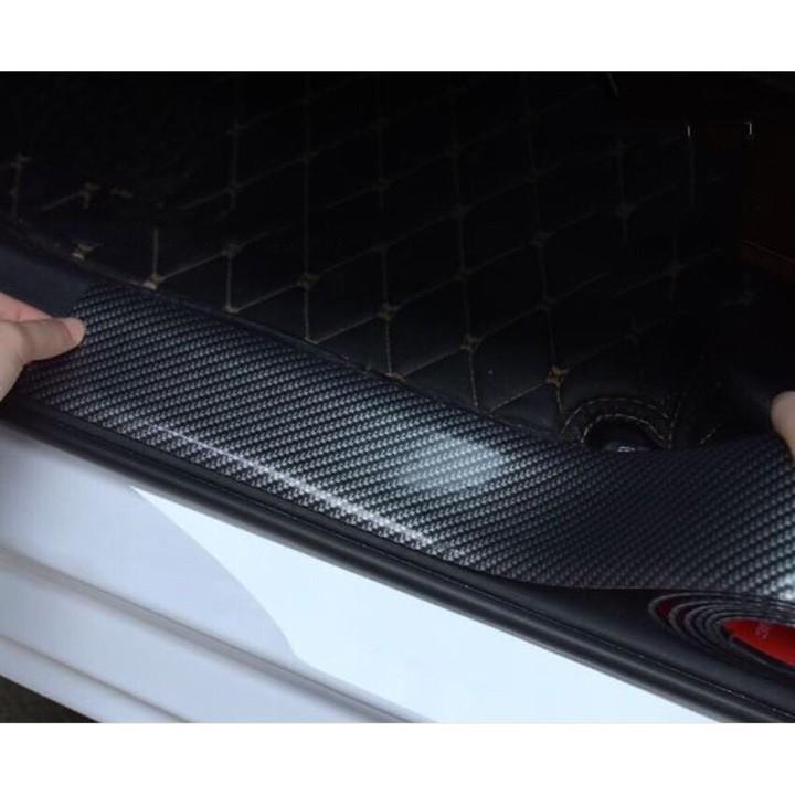 Cuộn nẹp cao su vân Carbon 5D dán chống trầy cốp xe, bậc bước chân Ô tô, xe hơi dài 1mét