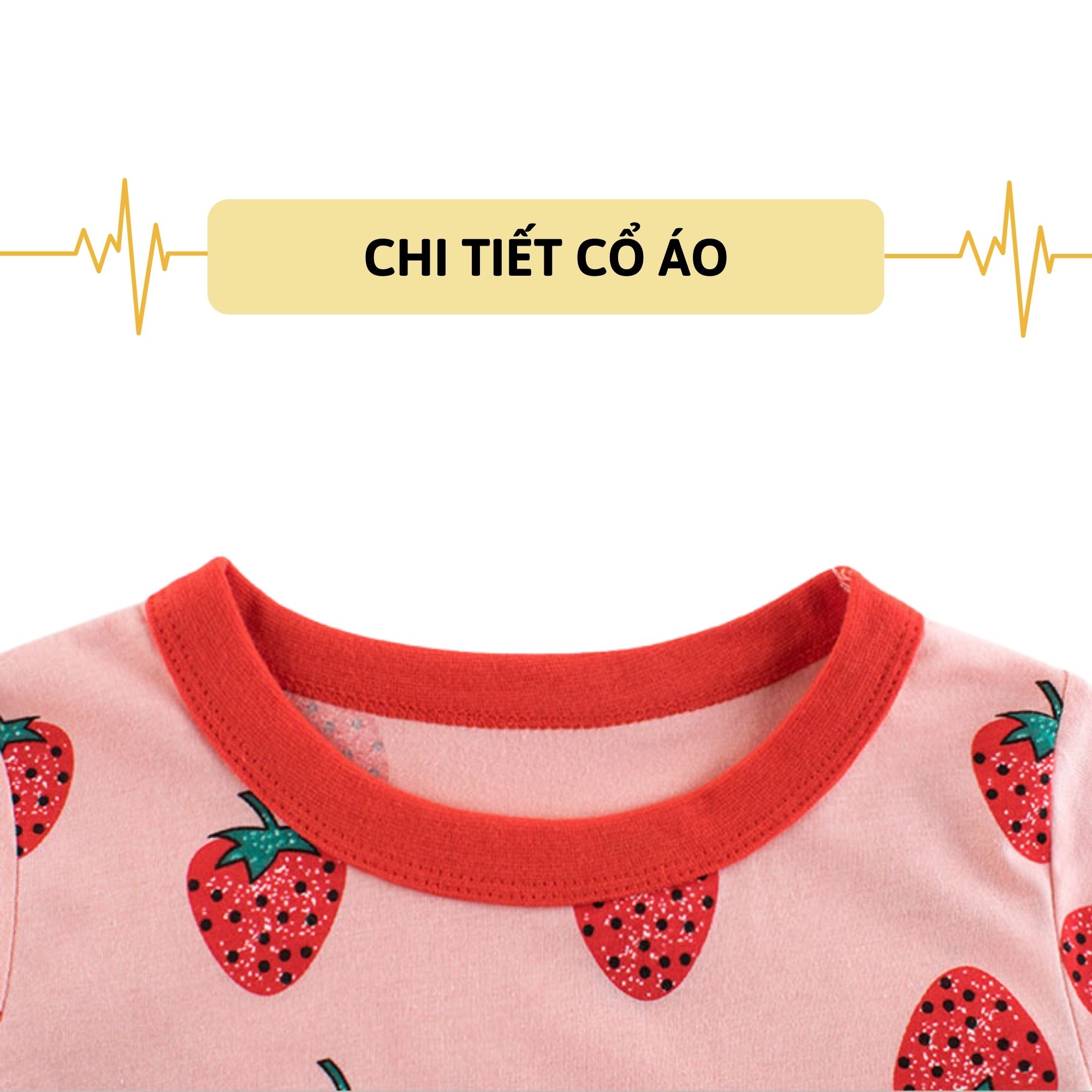 Áo thun bé gái 27Home áo cộc cho bé STRAWBERRY - S1010