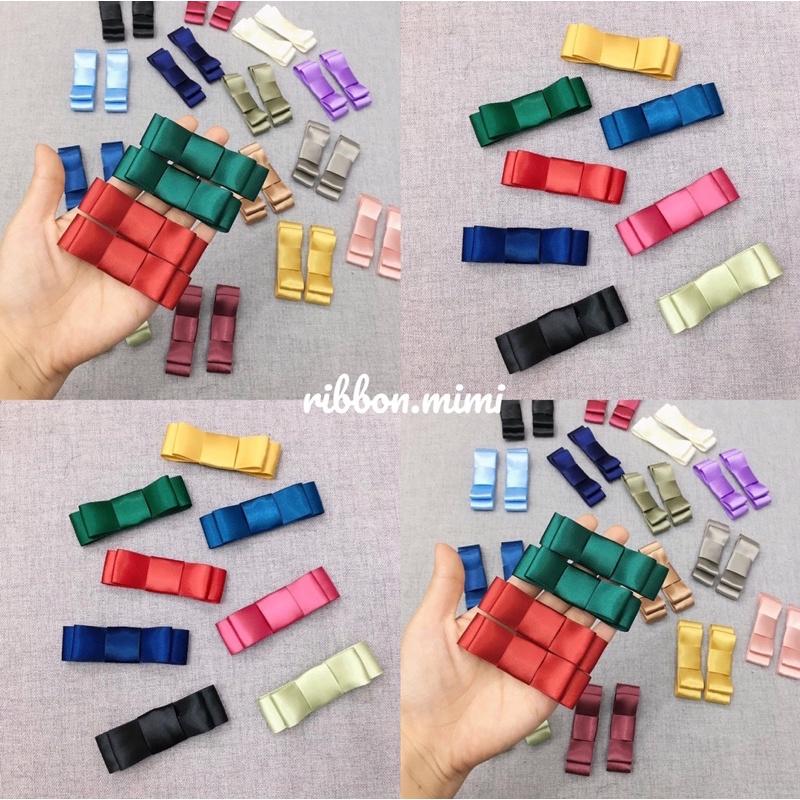 Kẹp Tóc Mái Nơ 2 tầng Handmade Cao Cấp Ribbon.mimi Maily cột / kẹp