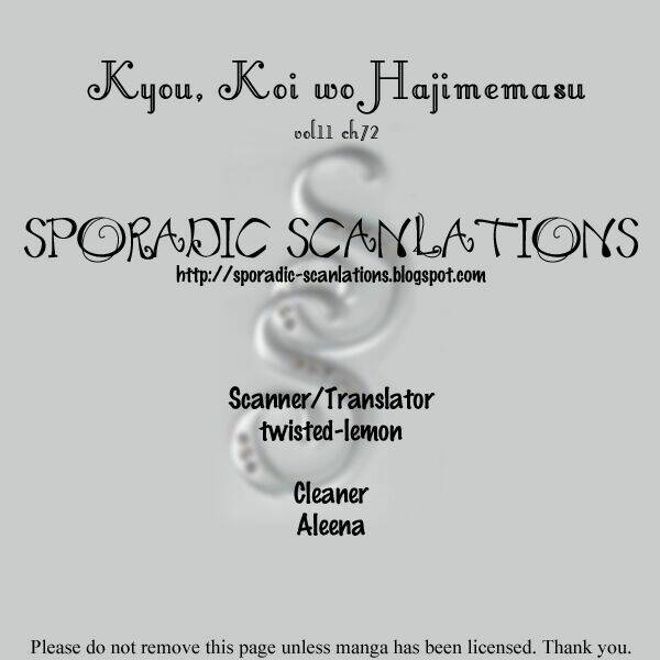 kyou, koi wo hajimemasu - mộng mơ đầu đời chapter 72 1