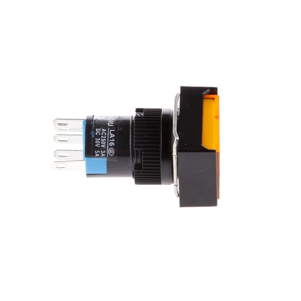 20-25pack DC 12V Push Button Momentary Self Reset Square Switch with LED Light