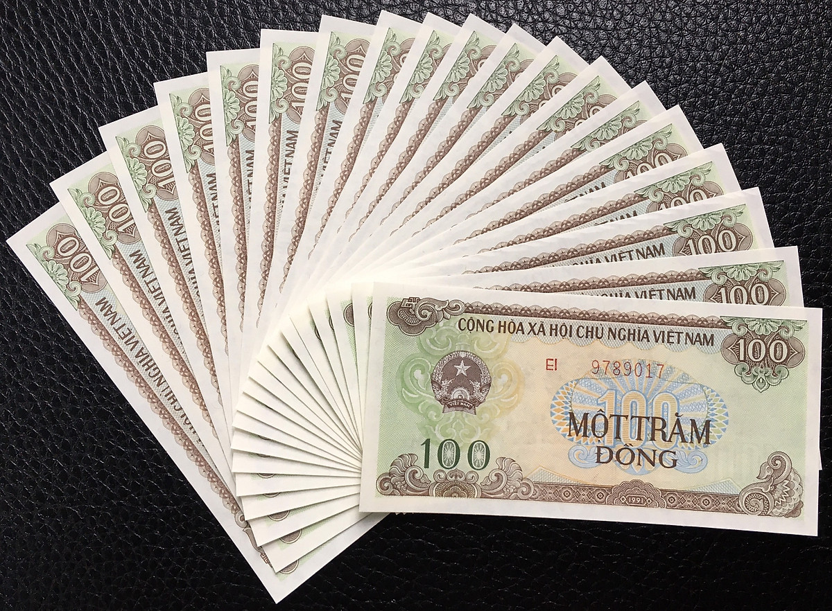 Việt Nam 100 Đồng 1991 Bót Cai Lậy, Seri Số Lớn Hiếm Hơn Seri Số Nhỏ - Chất lượng như hình, Tiền xưa thật 100%