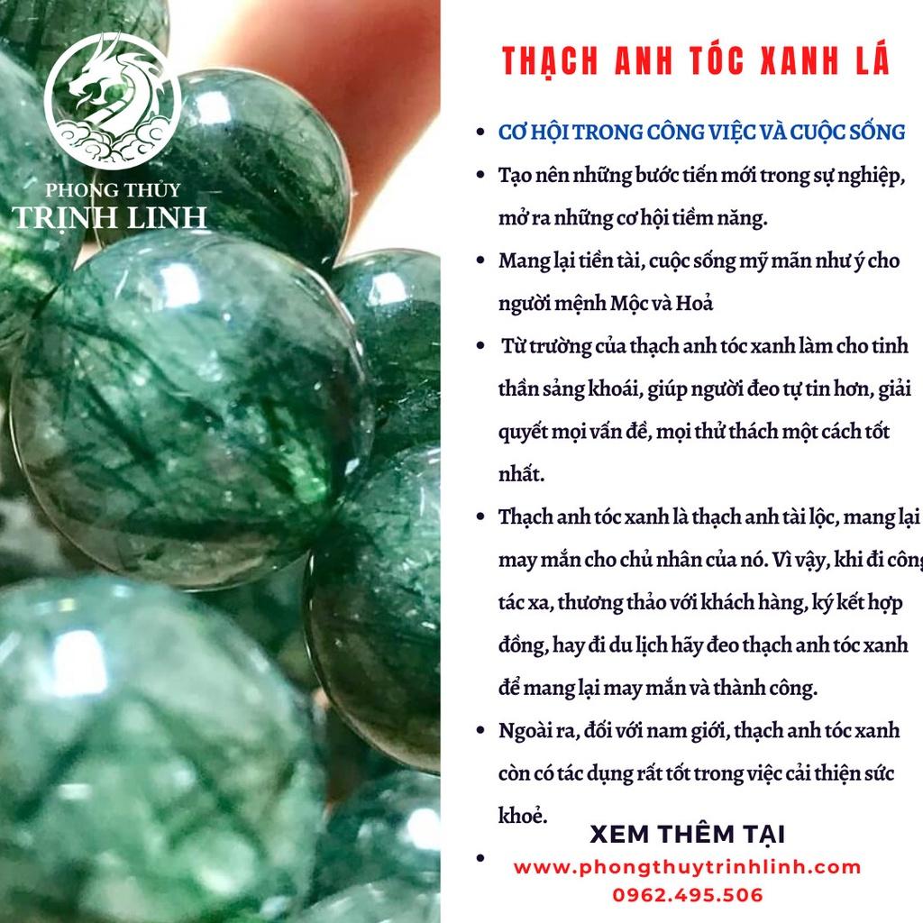 VÒNG TAY LU THỐNG VUÔNG TA TÓC XANH LÁ ĐẬM