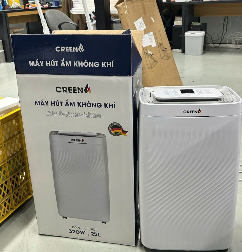 (Model New) Máy Hút Ẩm Lọc Không Khí Creen CR-DE25 - Công Suất 25L/ngày, Khử Khuẩn, Sấy Quần Áo, Hàng Chính Hãng