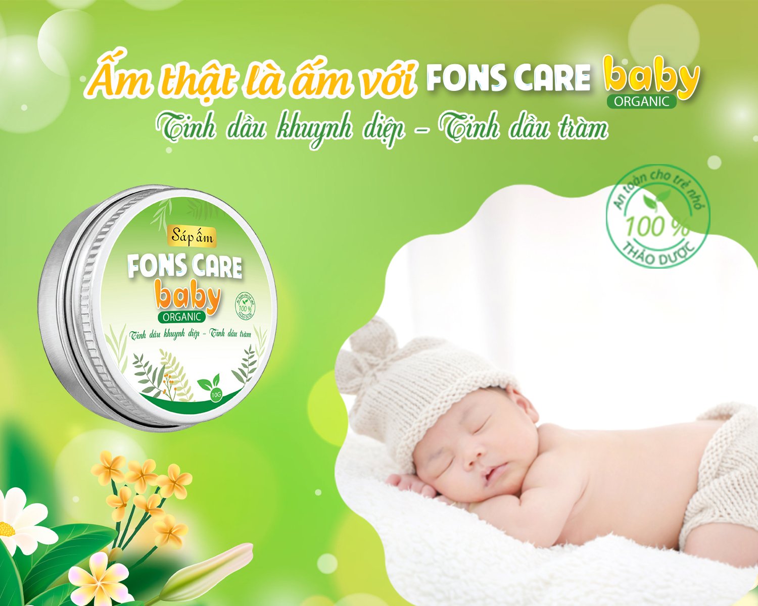 Sáp ấm FONS CARE Baby Organic