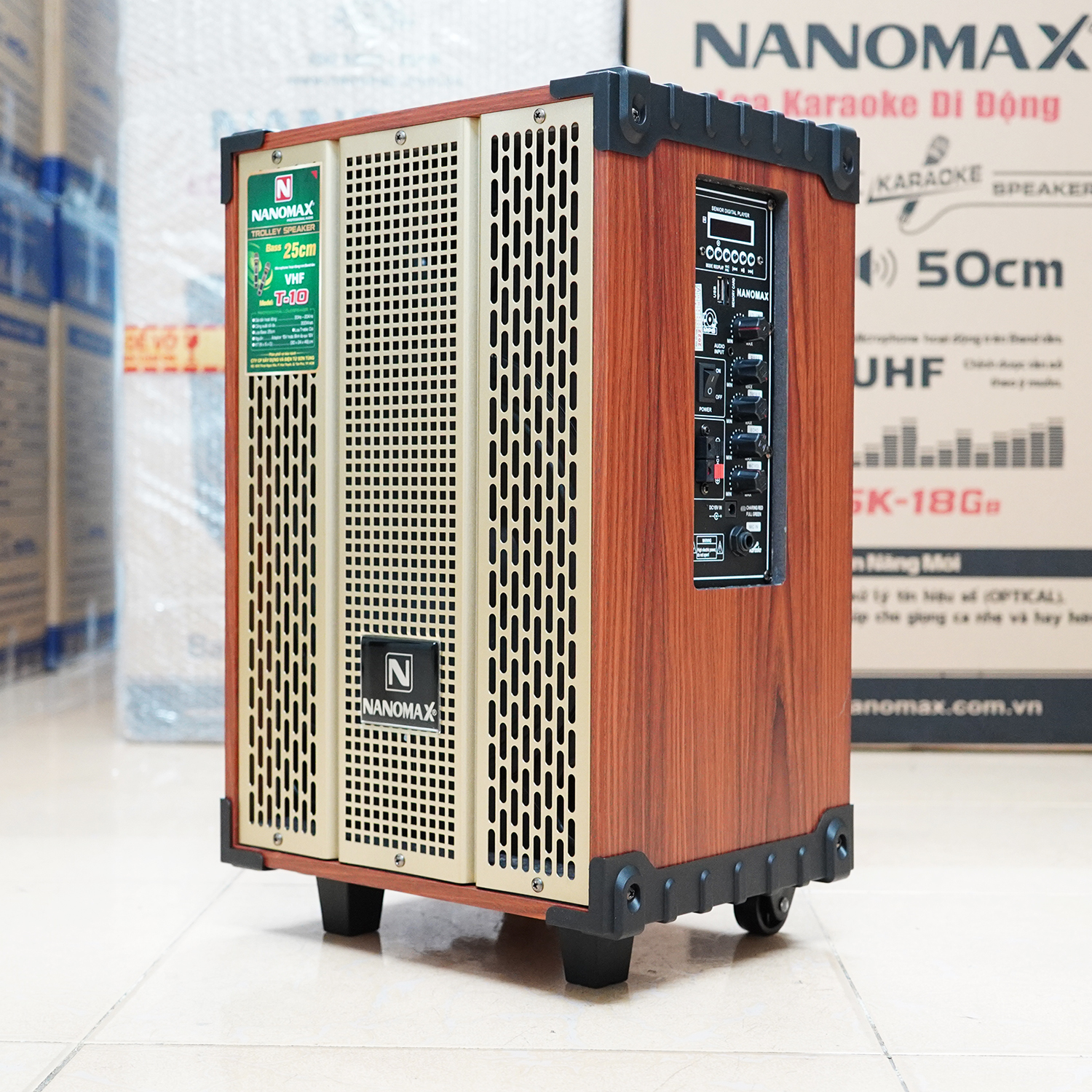 Loa Kéo Karaoke Mini Nanomax T-10 Bass 2.5 Tấc 25cm Công Suất