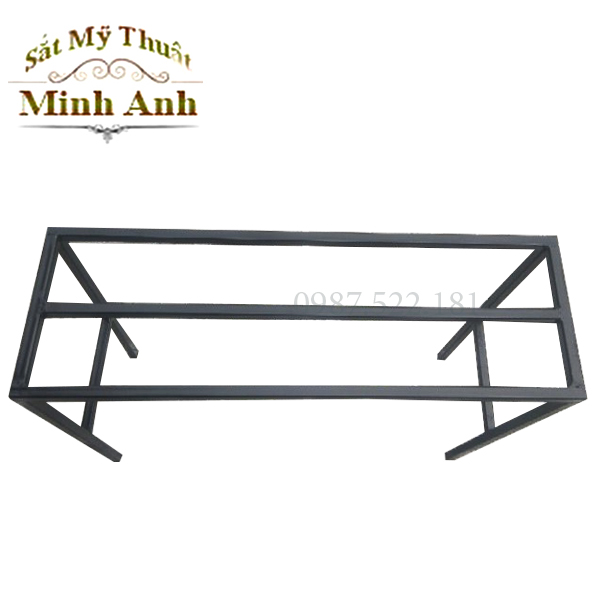 Kệ kê chậu cây ban công sân thượng. Dài 80cm. Rộng 20-25-30cm. Cao 30-40-50-60cm. 1,2,3 nan phụ giằng chân. hộp thép 2x2cm ( Hàng Chính Hãng )
