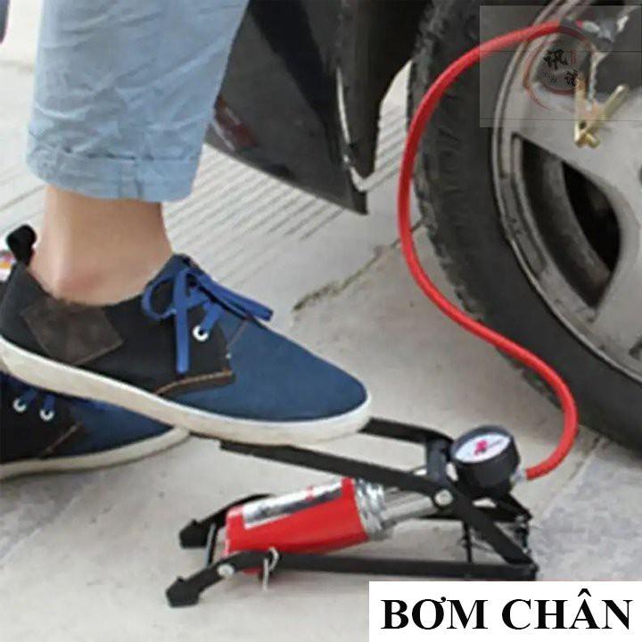 Bơm Hơi Đạp Chân Mini Cho ÔTÔ , Xe Máy, Bơm Bóng Đa Năng Và Tiện Dụng