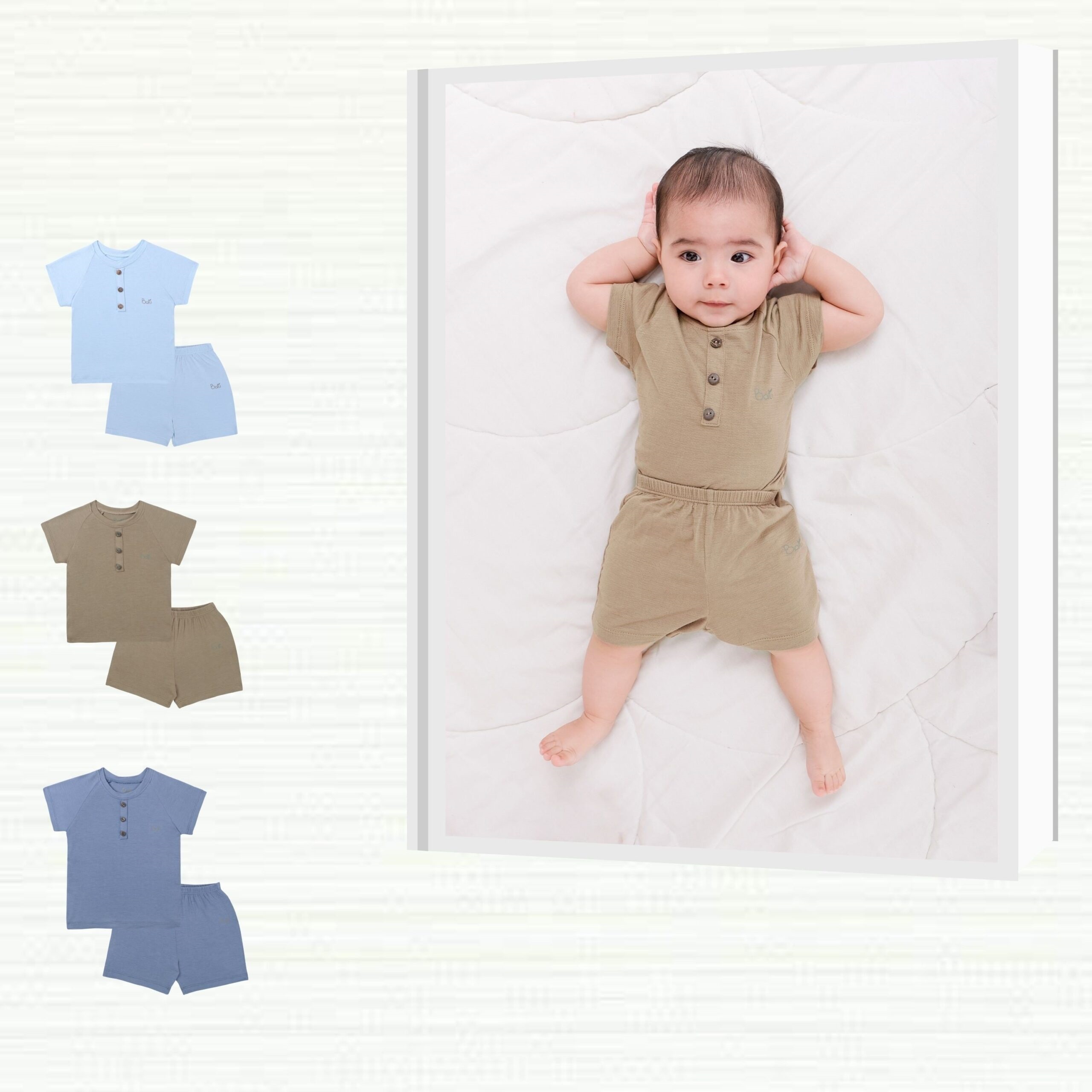 Bộ cộc tay cổ trụ  ,chất vải 100% cotton mềm mịn cho bé trai , bé gái ( 6m -4y )