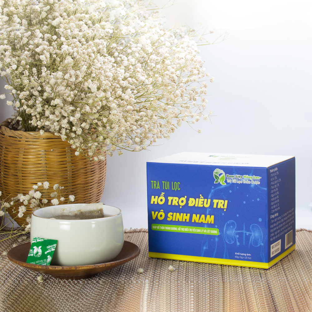 Trà Túi Lọc bổ thận tráng dương & tăng cường sinh lý nam, hỗ trợ hiếm muộn nam giới 60g Dược Liệu Hồng Lan