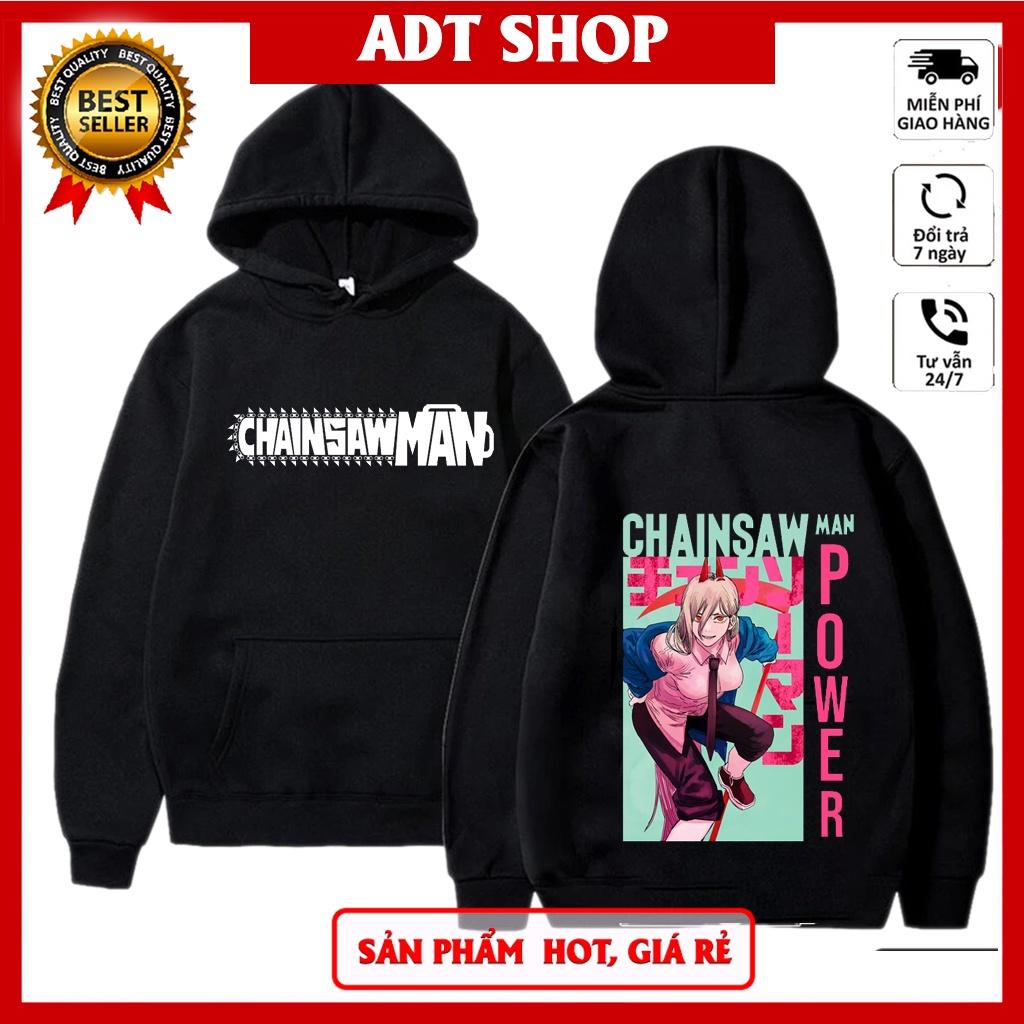 Áo Hoodie Chainsaw man, in hình anime chainsaw man, denji, power, aki, makima giá rẻ