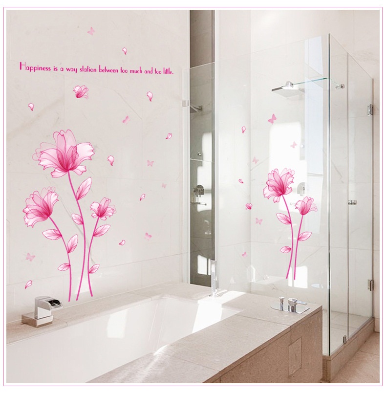 TRANH DECAL 3D TRANG TRÍ DÁN TƯỜNG PHÒNG KHÁCH, PHÒNG NGỦ KIỂU HOA LÁ -HÀNG CAO CẤP