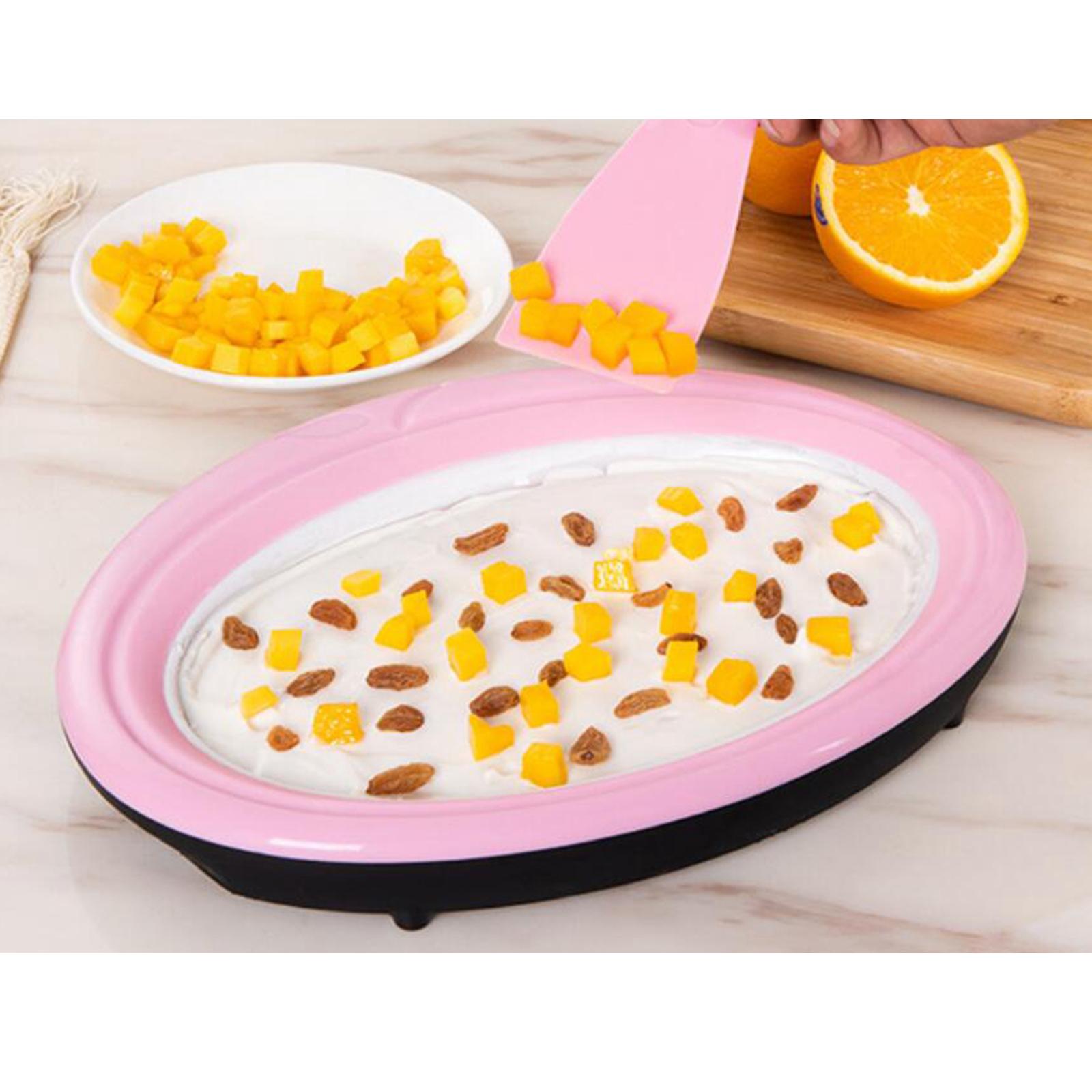 Rolled Ice Cream Maker with 2 Spatulas for Healthy Homemade Rolled Ice Cream