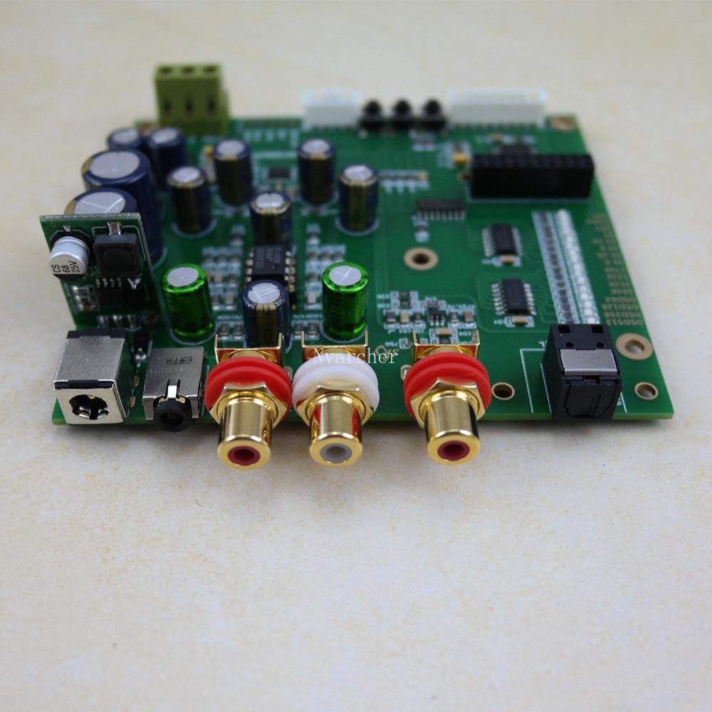 NVArcher ES9038Q2M Bộ giải mã Decoder Fiber USB Input I2S iis SPDIF Bảng giải mã DAC DAC DEC DECODER với màn hình 32bit 384K DSD256