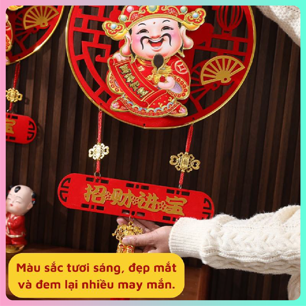 Ông Thần Tài lắc đầu gọi TÀI - LỘC cho mọi nhà, Dây treo ông Thần Tài Tết cầu may mắn