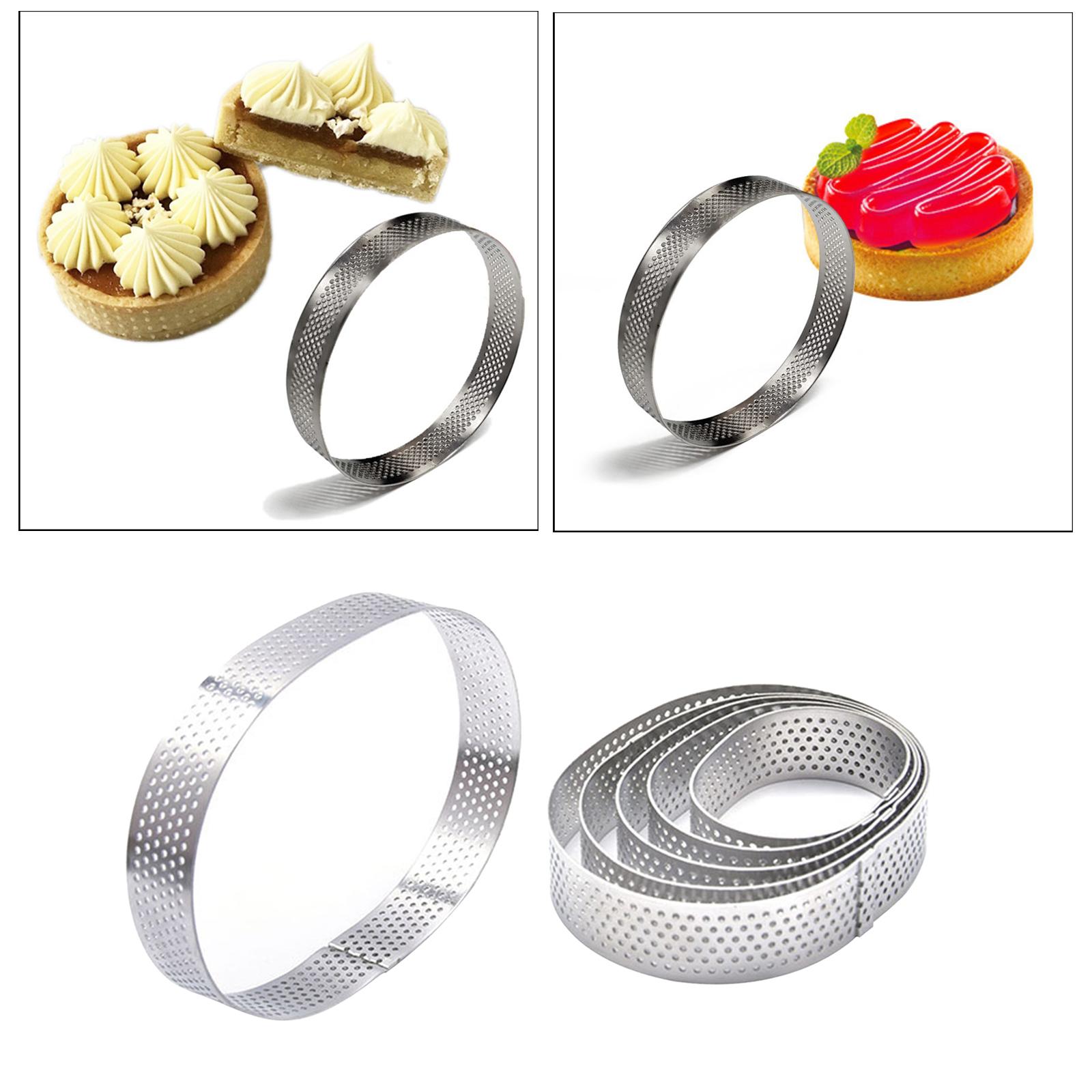 Set of 6 - Rectangle/Oval Stainless Steel Small Cake Rings, Mousse and Pastry Mini Baking Ring Mold Kitchen Baking Tools