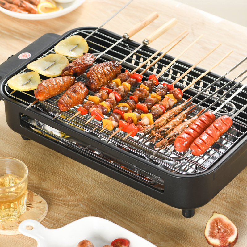 Bếp Nướng Điện Không Khói 2 Tầng LTS2194 Grill BBQ Bếp Nướng Hấp Nhỏ Gọn - Hàng Chính Hãng