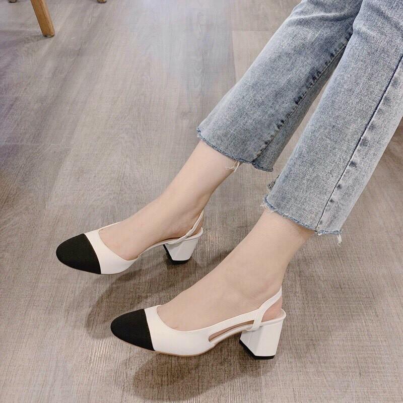 Giày xuồng vân gỗ dây đan chéo. Ảnh thật luôn ak