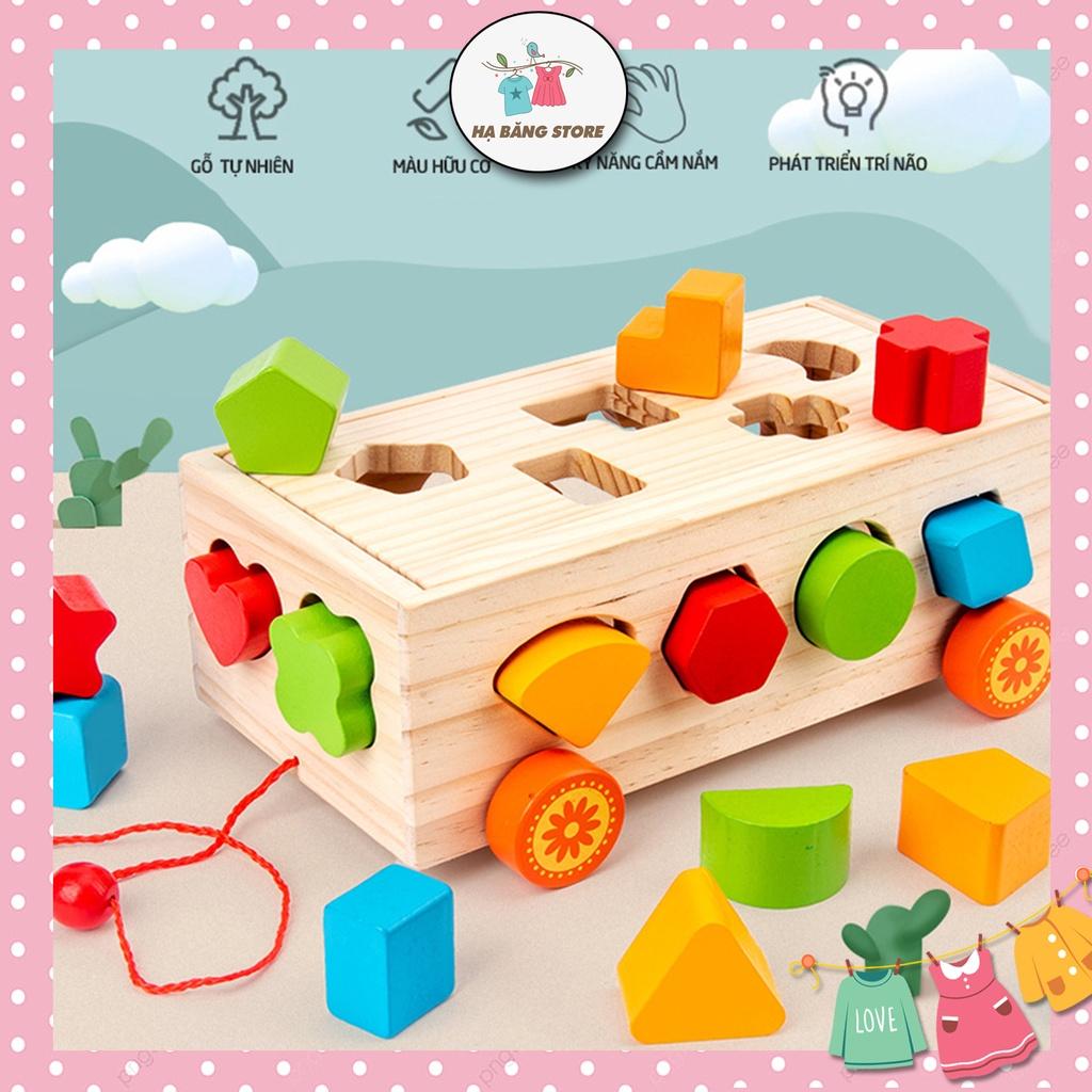 Đồ Chơi Giáo Dục Sớm | Xe Thả Gỗ Hình Học Đồ Chơi Cho Bé
