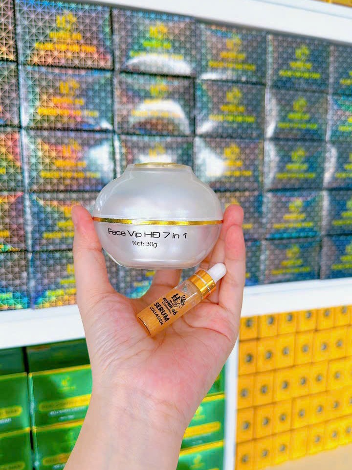 Kem face trắng VIP Huỳnh Đỗ 25g, dưỡng trắng, chống nắng, ngừa mụn