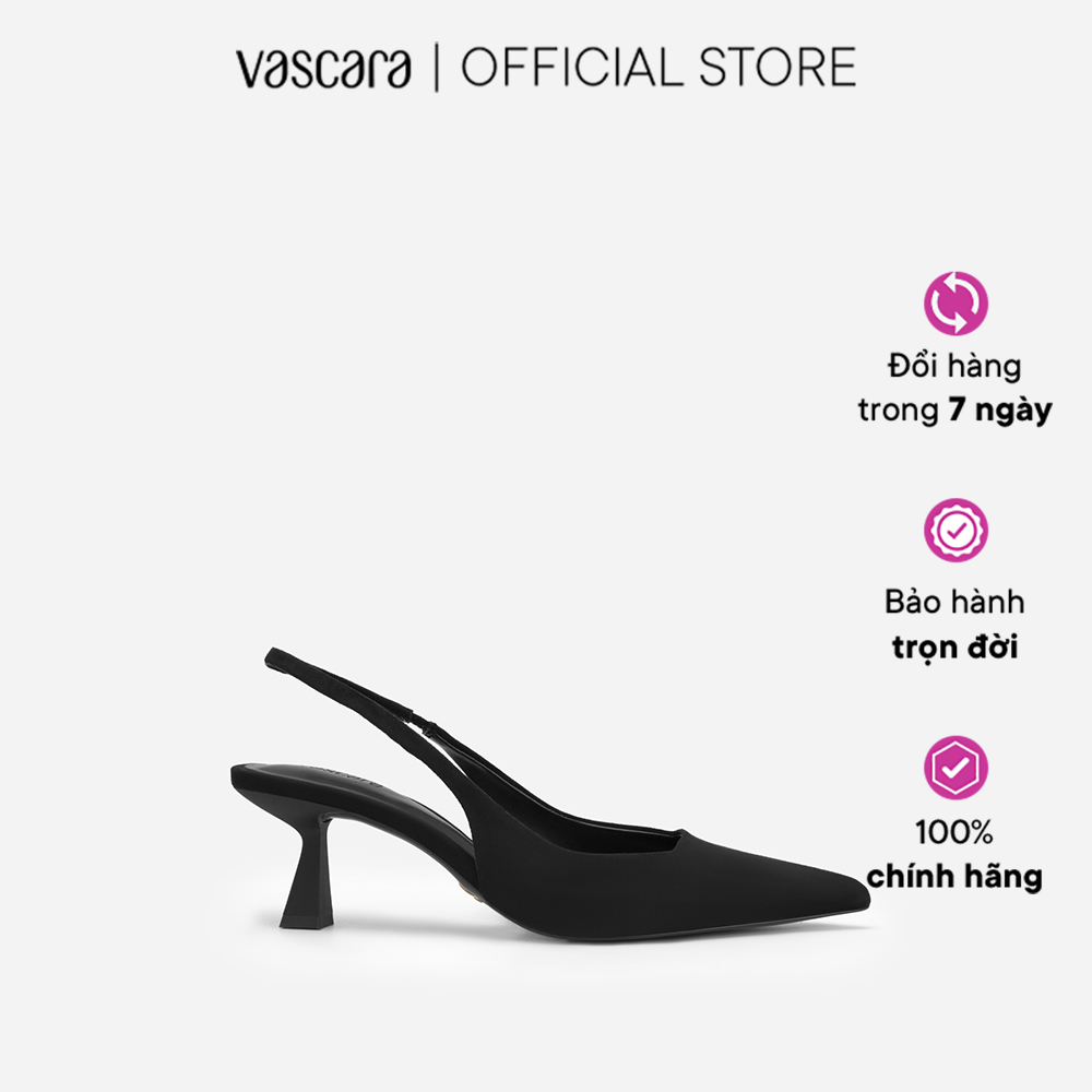 Vascara Giày Slingback Bít Mũi Nhọn Nubuck - BMN 0578