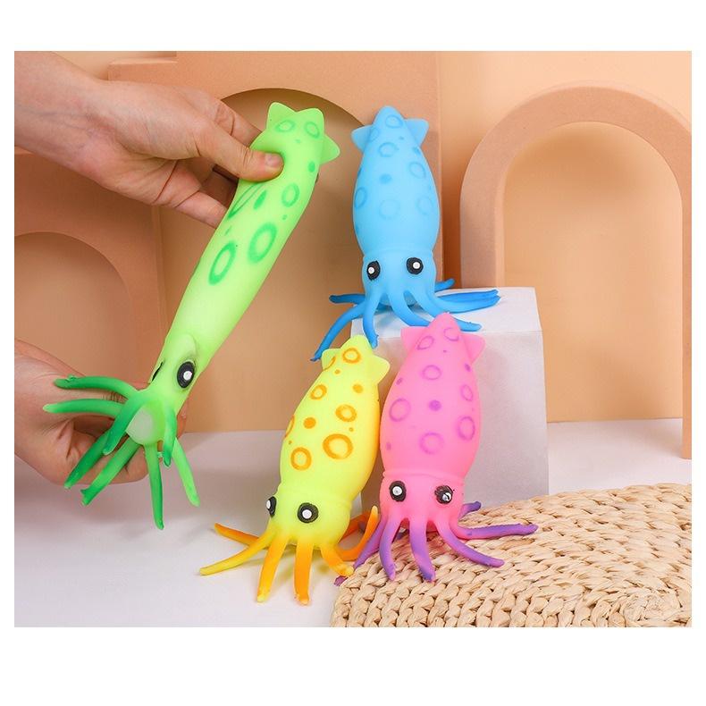 Squishy Mochi hình CON BẠCH TUỘC 2 MẮT mềm mịn dễ thương chân thực giảm stress co dãn đàn hồi ngộ nghĩnh bóp giải trí